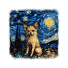 Chihuahua Van gogh starry night