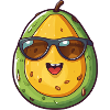 Kawaii Avocado Nerd: Gesunde Intelligenz