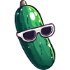 Cool cucumber with sunglasses