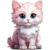White kitten with blue eyes