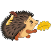 Happy walking hedgehog