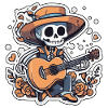 Guitar playing Skeleton