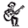 Guitar playing Skeleton