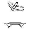 Kleiner Trampolinspringer