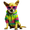 Chihuahua dog with sunglasses