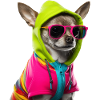 Chihuahua dog with sunglasses