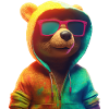 Lunettes de soleil en peluche Ours en peluche cool
