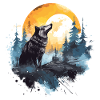 Aquarell Wolf