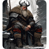 Fier guerrier viking germanique