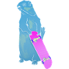 Murmeltier Woodchuck oder Murmeltier Skateboarding