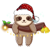 Funny Sloth Christmas. Xmas Slothy