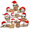 Christmas sloth