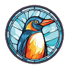 Pinguin Bunte Aquarell-Tierillustration