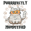 "Purrrfectly Mummyfied", cute mummy cat