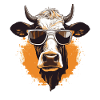 Cow with sunglasses
