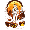 Pompier zombie effrayant Halloween