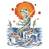 Creepy angler creepy Halloween fisherman