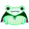 Cute Halloween Vampire Frog Watercolor Painting