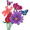 Flowers and butterflies