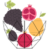 Basket of autumn fruits