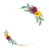 Tropical flower wreath, customizable