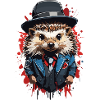 Hedgehog Gangster Oldschool