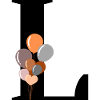 Letter l birthday balloon