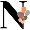 Letter n birthday balloon