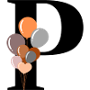 Letter p birthday balloon