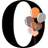 Letter o birthday balloon