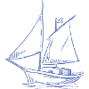 Sailing adventures in silhouette: Elegant