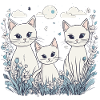 Chats blancs