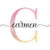 C | Monogramma | Nome | Carmen |Acquerello