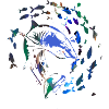 School of fish,fish,painting,graffiti,shark