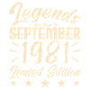 1981 birth. Gift from September.