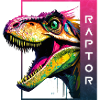 Dynamischer Velociraptor - Brüllender Raptor Artwork