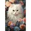 Cat in the flower bed