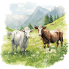 Vaches dans un pâturage