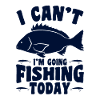 I can't go fishing today
