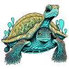 Psychedelic Double-Faced Turtle