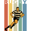 Retro rugby rugby player