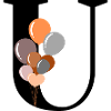 Lettre u ballon d’anniversaire