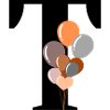 Letter t birthday balloon