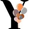 Letter y birthday balloon