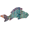 Carp, Fish, Mosaic, Pattern
