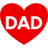 Red heart transparent daddy