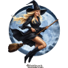 Witch on broom
