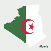 Algeria Flag, Map
