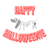 Halloween Dachshund Happy Halloweenie, white