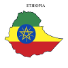 Ethiopia Flag, Map